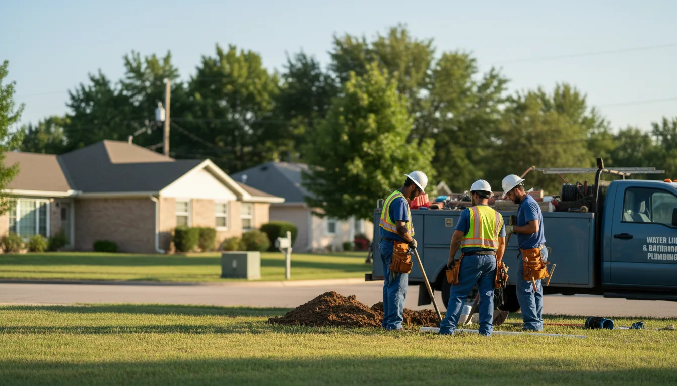 Residential water line and bathroom plumbing service in Westwood, MA